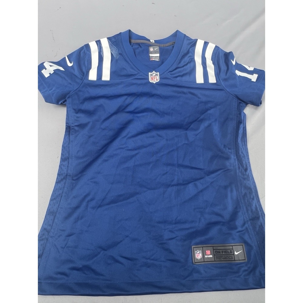 NFL Nike Indianapolis Colts‎ Blank Jersey Customized Blue #14 Size Medium Women